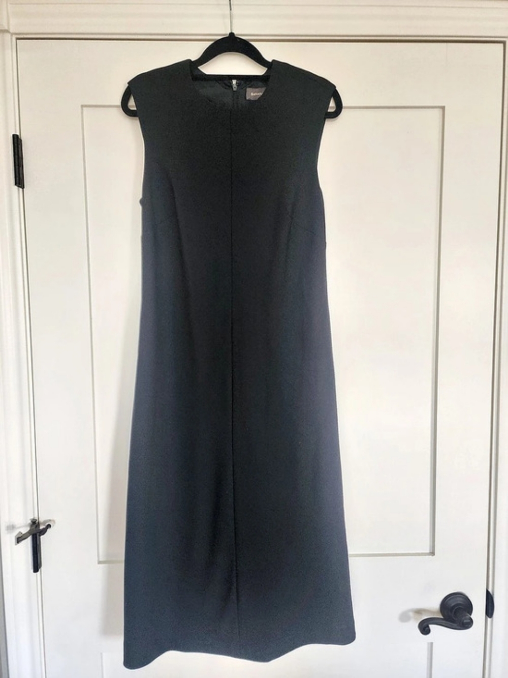 BANANA REPUBLIC Black Wool Sheath A-Line Dress Size 6 Sleeveless Career Work